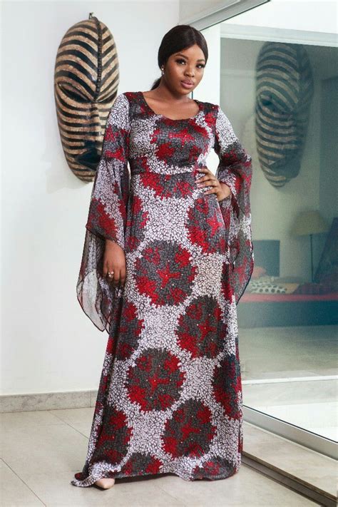 Robe Longue Africaine Fait Avec De La Soie African Dresses Modern