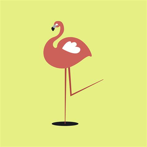 Cute Wild Pink Flamingo Cartoon Illustration Download Free Vectors