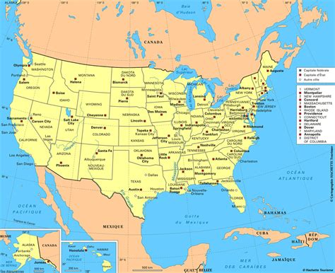 Carte États-Unis et plan États-Unis. Le guide du routard États-Unis en ...