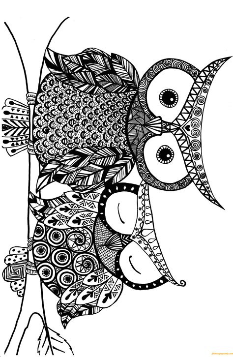 Creative Owls Coloring Page Free Printable Coloring Pages