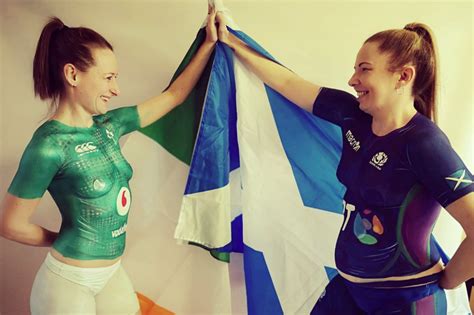 Mum Paints Friends With Stunning Nude Body Paint For Ireland S Six Nations Clash With Scotland