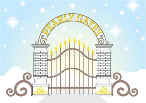 Heaven Pearly Gate Vector Vector Illustration In 2021 Pictures Of