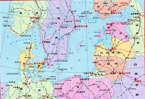 欧州地图中文版高清晰超清世界地形图可放大 随意贴