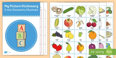 Free Picture Dictionary Food And Drinks Word Cards Pack