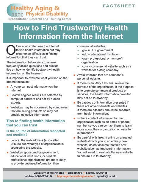 How To Find Trustworthy Health Information From The Internet Trainings