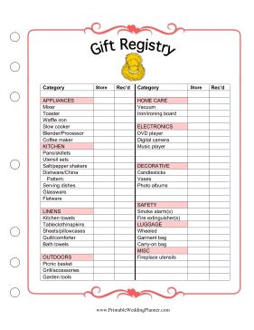 Maybe you would like to learn more about one of these? Gift Registry