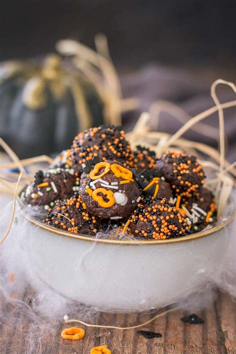 Raspberry brownie truffle bites {makes 24 bites}. Halloween Brownie Bites - Natalie's Health