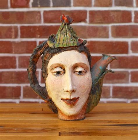 Cheryl Tall Ceramic Surrealist Teapot The Evil Queen For Sale At 1stdibs Cheryl Tall