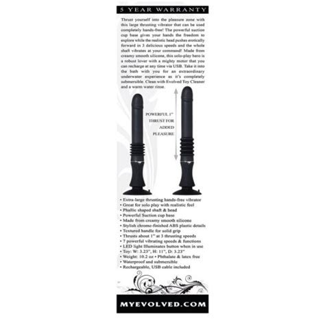 Evolved Love Thrust With Suction Cup Base Black Sex Toys At Adult Empire