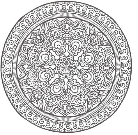 Mandala Hard Printable Coloring Pages For Adults
