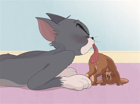 Rule Anthro Atori Blush Closed Eyes Duo Feline Feline Fur Interspecies Jerry Tom Jerry