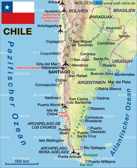 Map Of Chile Travelsmapscom