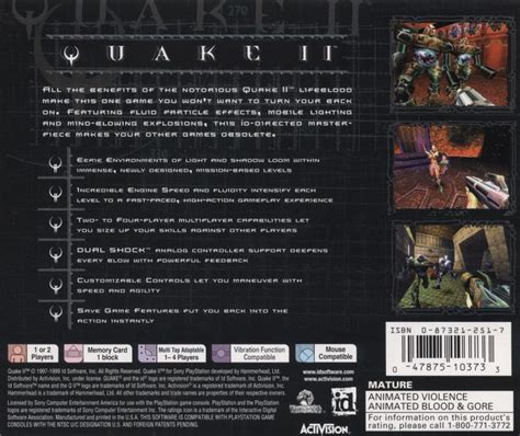 Quake Ii 1999 Playstation Box Cover Art Mobygames