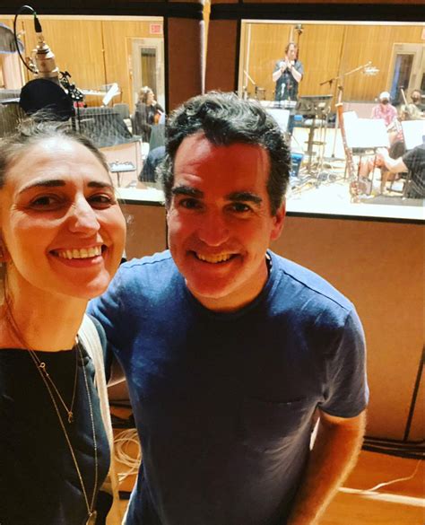Sara Bareilles And Brian Darcy James At The Recording Studio For Into