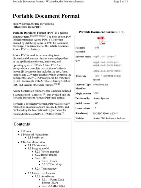 History Of Portable Document Format Pdf Portable Document Format