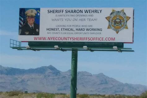 nye county sheriff signs violate election ethics opponent says las vegas review journal