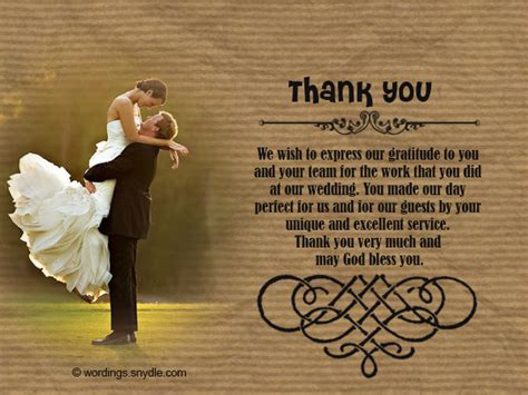 Wedding Thank You Notes Wordings And Messages