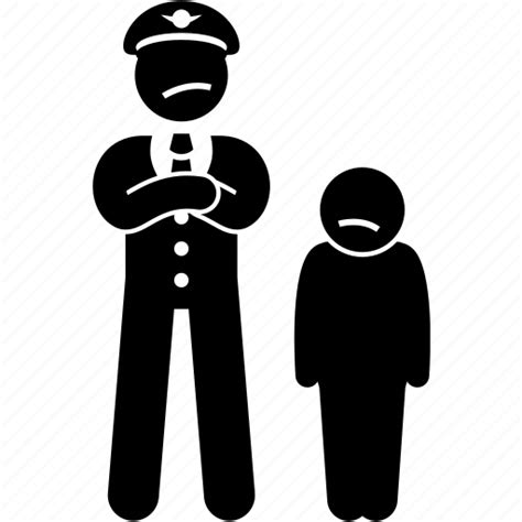 Authoritarian Child Negative Parenting Police Strict Icon