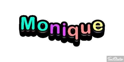 Monique Name Animated  Logo Designs