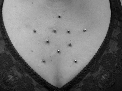 Piercings By Kendra Collier Star Chest Surface Piercing Piercings Piercing Surface Piercing