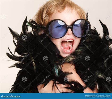 Funny Little Fashionista Stock Photo Image Of Excitemant 22035034