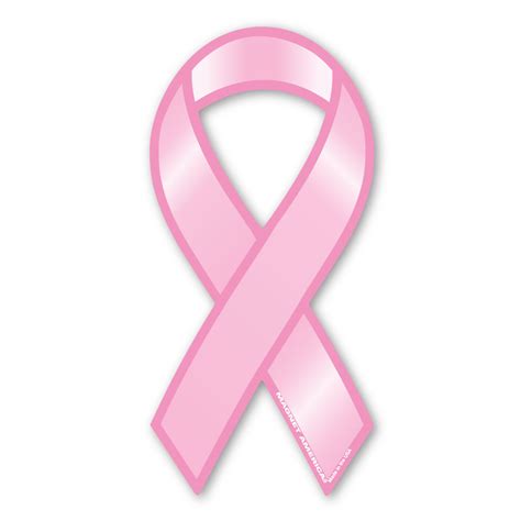 Breast Cancer Plain Pink Ribbon Magnet Magnet America