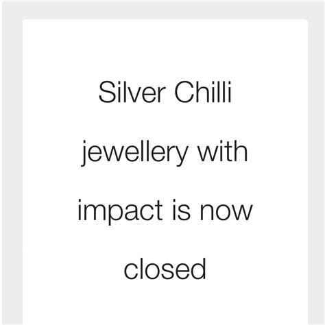 Silver Chilli Jewellery With Impact