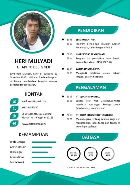 Contoh Cv Menarik Dan Kreatif Yang Bikin Kamu Dilirik Hrd Lolos Ke Tahap Interview News