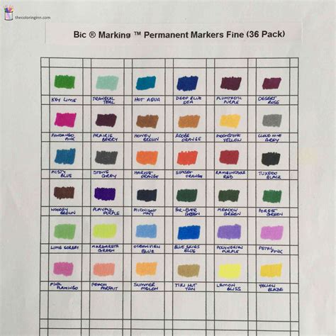 Printable Marker Color Chart Web So For This Rationale I Made 2 Printables