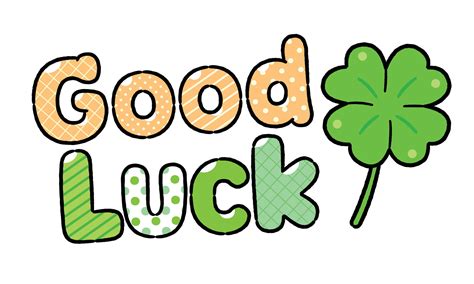 Cute Word Good Luck Cartoon Style Vector Illustration 25894558