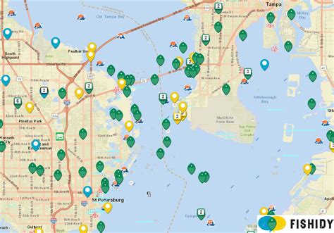 Tampa Bay Fishing Hot Spots Map Rodger Mower