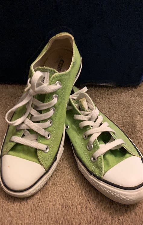 Lime Green Converse Mens 6womens 8 Green Converse Converse