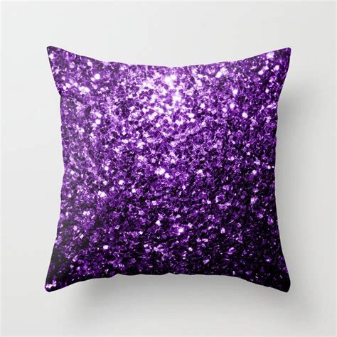 Beautiful Dark Purple Glitter Sparkles Throw Pillow By Pldesign Cover