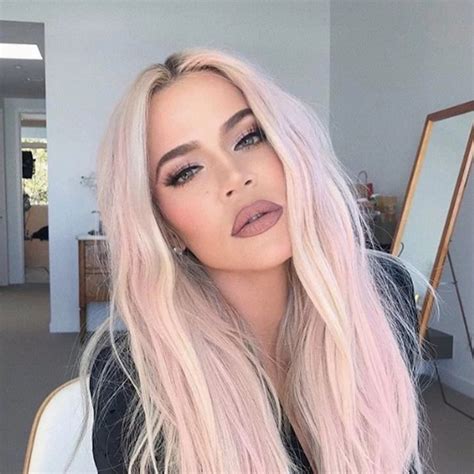 Khloé Kardashian Pink Hair 2018 Popsugar Beauty