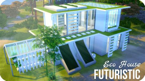 Sims 4 House Building Futuristic Eco House Youtube
