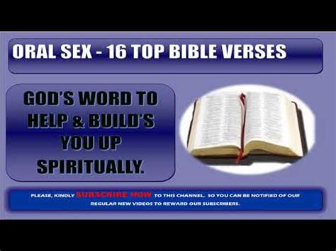 Oral Sex Top Bible Verses Youtube