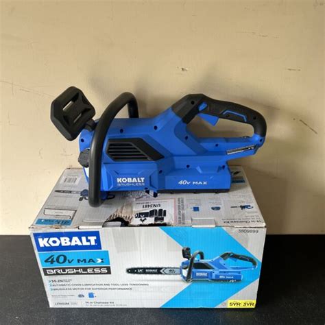 Kobalt Gen4 40v 14 4 Ah Brushless Cordless Electric Chainsaw Blue