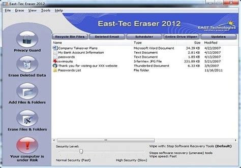 Télécharger East Tec Eraser 2012 Gratuit Le Logiciel Gratuit