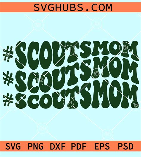 Scouts Mom Retro Stacked Svg Girl Scout Mom Svg Scout Life Svg Scout