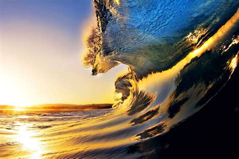 Sun Reflected In Wave Photo Waves Waves Photos Pictures
