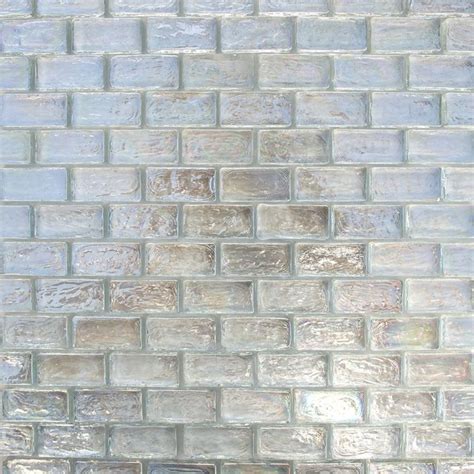 iridescent brick glass mosaic tile sample clear white contemporary wall and floor tile