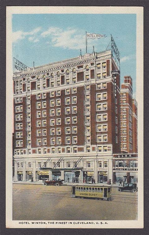 Union Depot Trolley Usrr Ticket Office Hotel Winton Cleveland Oh
