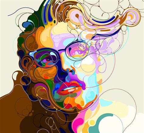 Abstractly Compounded Portraits Illustration Clip Art Library