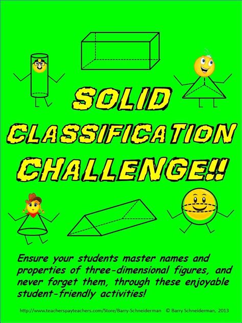 Classifying 3 D Figures Game Classifying Solid Shapes Solid Figures