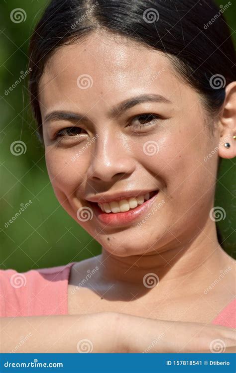 A Young Filipina Female Smiling Stock Image Image Of Young Filipina