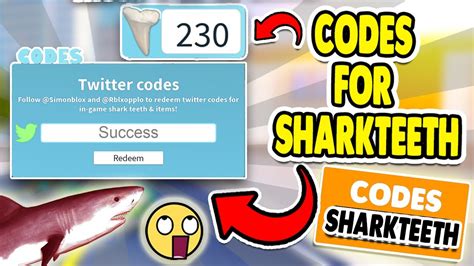 Working All Teeth Codes Sharkbite Roblox December 2020 Youtube