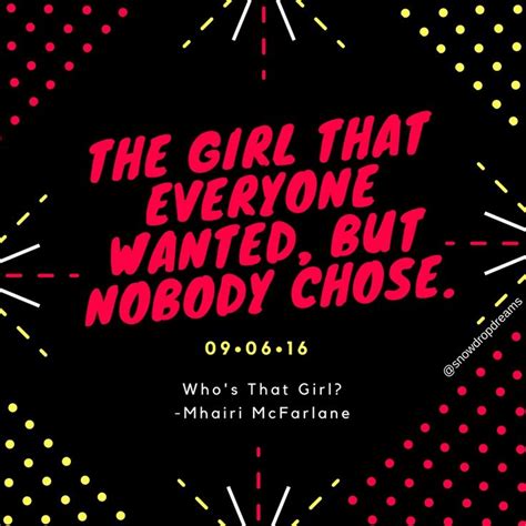 Whos That Girl By Mhairi Mcfarlane Published September 6 2016