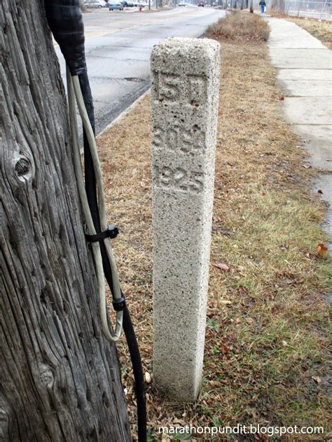 Rare 15d Road Marker In Skokie Concrete Posts Rare Road