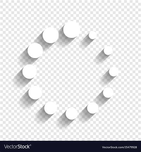 Circular Loading Sign White Icon Royalty Free Vector Image