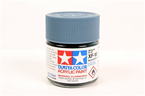 Tamiya Acrylic Xf 18 Medium Blue 23ml Bottle Of Paint 81318 Etsy
